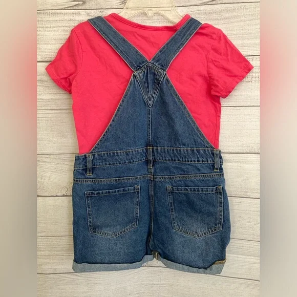 Chillipop | Girl Denim Overall Shorts & Top - Picture 2 of 6